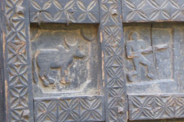 Tür von Häuptlingshaus - Eisenholz aus Bastar