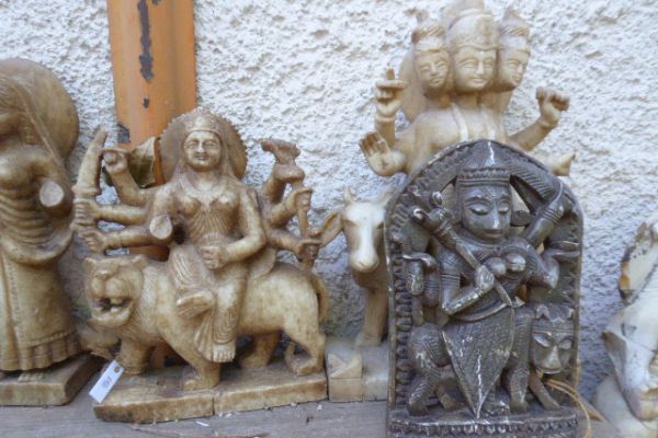 Durga Marmor Speckstein - Flußfund aus dem Ganges