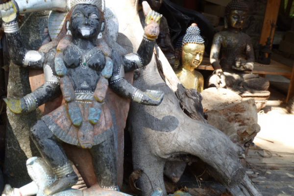 Kali - Steinmetzarbeit aus Indien