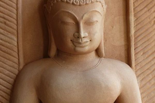 Buddhafigur - Sandstein aus Indien