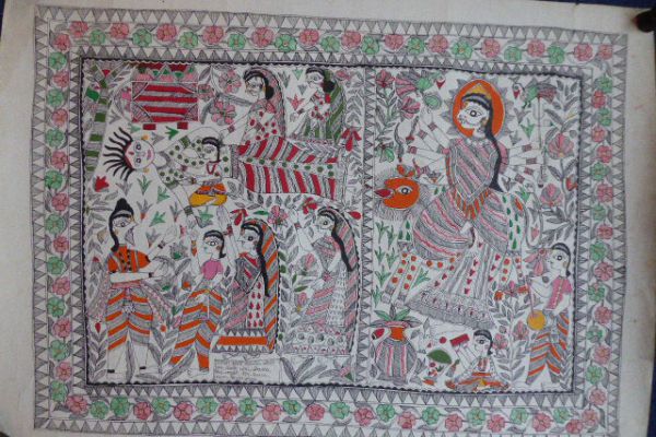 Durga Madhubani Malerei - Asiatica Foth